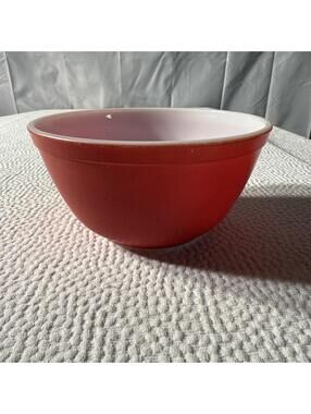 Vintage Pyrex #402 Pink Mixing Bowl 1.5 Qt Flamingo Pink Milk Glass 7” USA